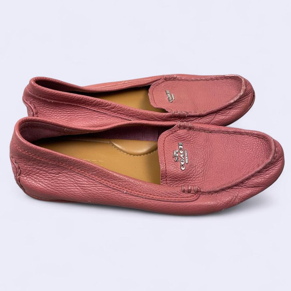 Coach Pink Leather Loafers Womens Size 7.5 - Picture 5 of 7
